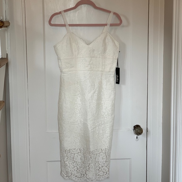 LULUS WHITE LACE DRESS - Picture 1 of 6